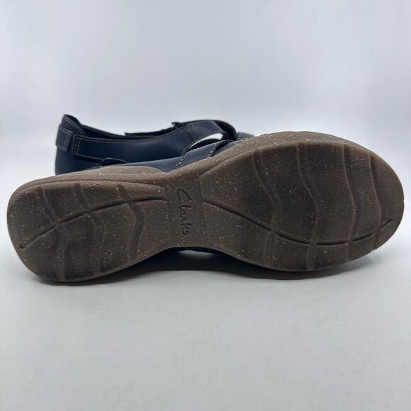 Clarks Roseville Step Flats Round Toe Closed Toe Leather Navy Womens Size US 11M - Picture 7 of 9